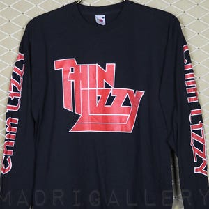 Thin Lizzy tour t-shirt vintage rare tee shirt Motorhead Led Zeppelin Black Sabbath Deep Purple Whitesnake T.Rex Slade Mud Sweet tour red