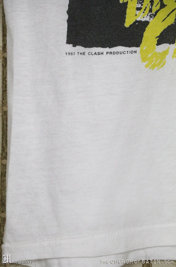 The Clash 1987 vintage rare T-shirt, white tee sh… - image 5