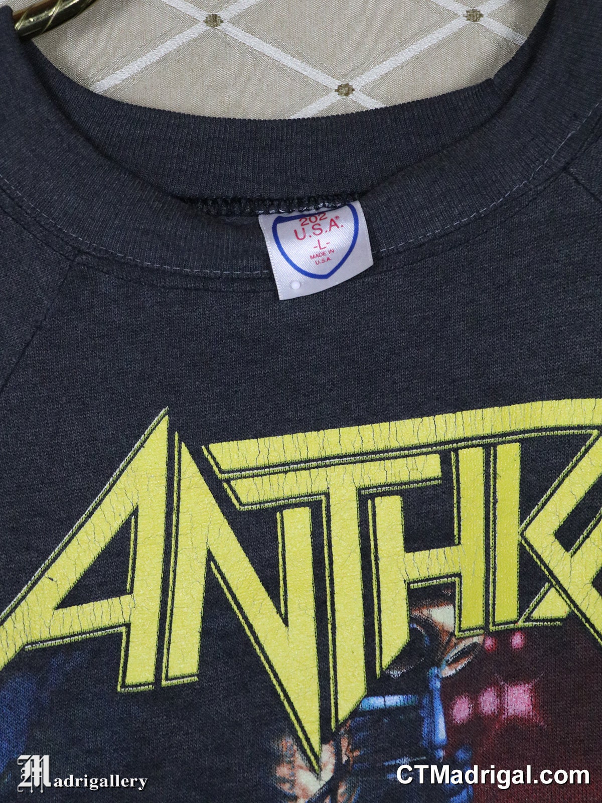 Anthrax Shirt, Vintage Rare Sweatshirt, Iron Maiden Slayer