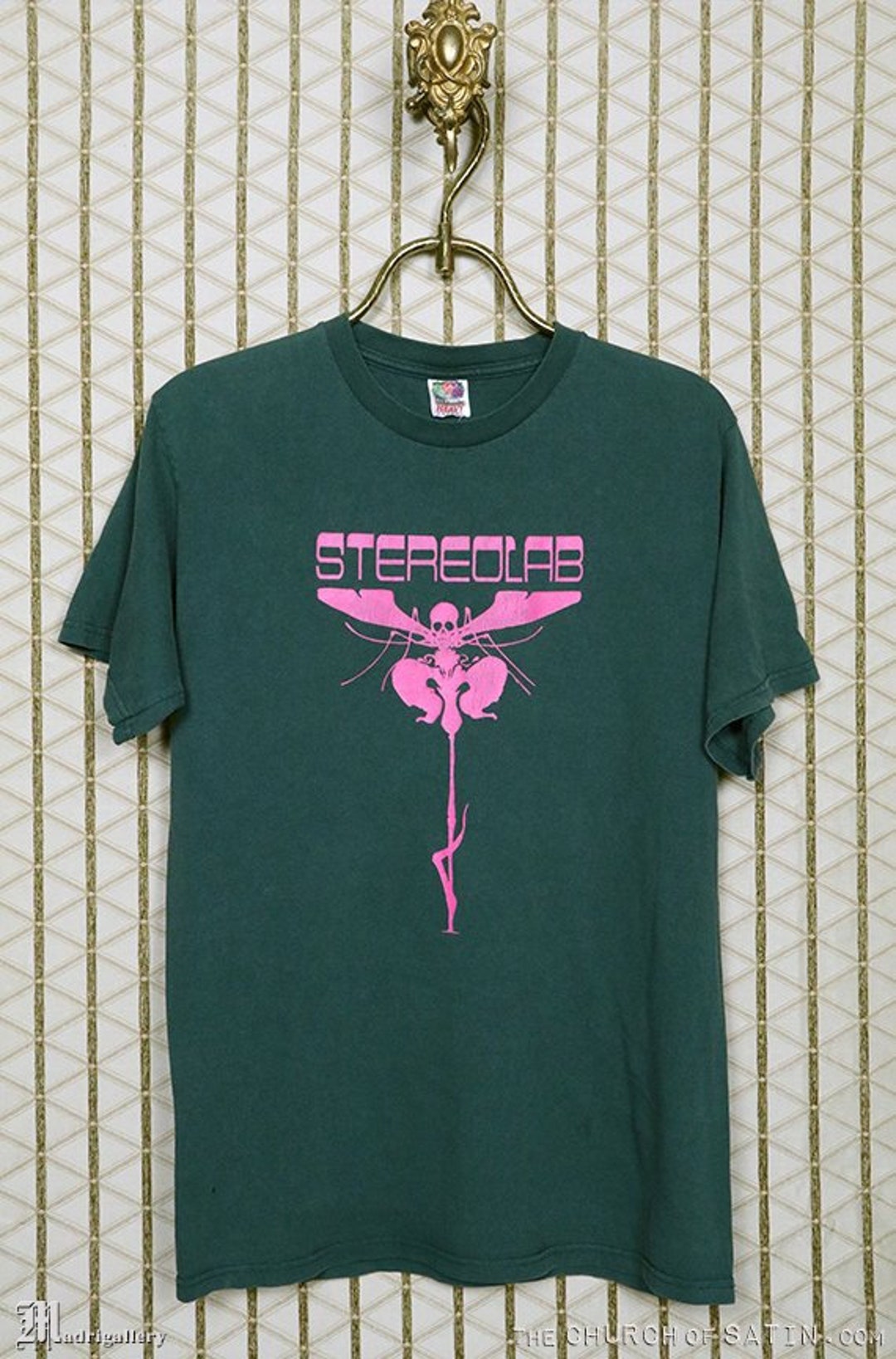 ステレオラブのTシャツ、ヴィンテージのレアTシャツ、色あせた