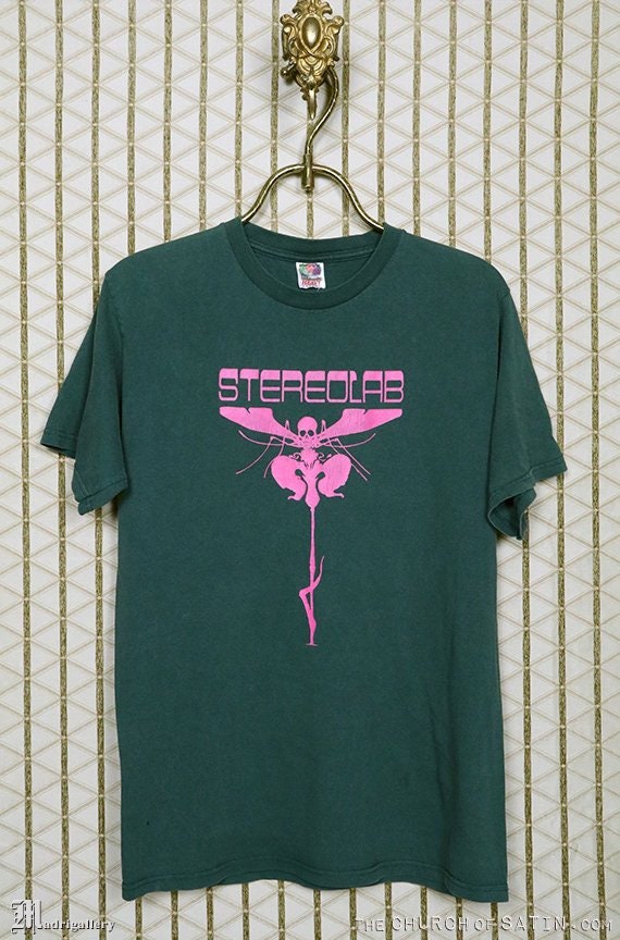 Stereolab t-shirt, vintage rare tee shirt, faded … - image 1