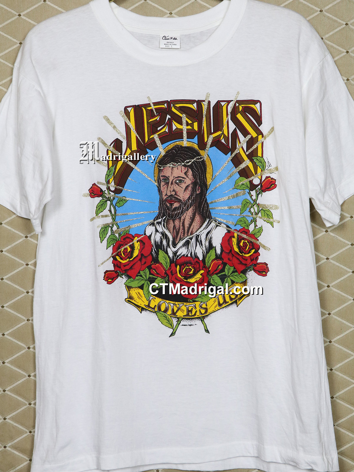 Jesus Christ T-shirt Vintage Rare Soft Thin White Shirt Goth Punk