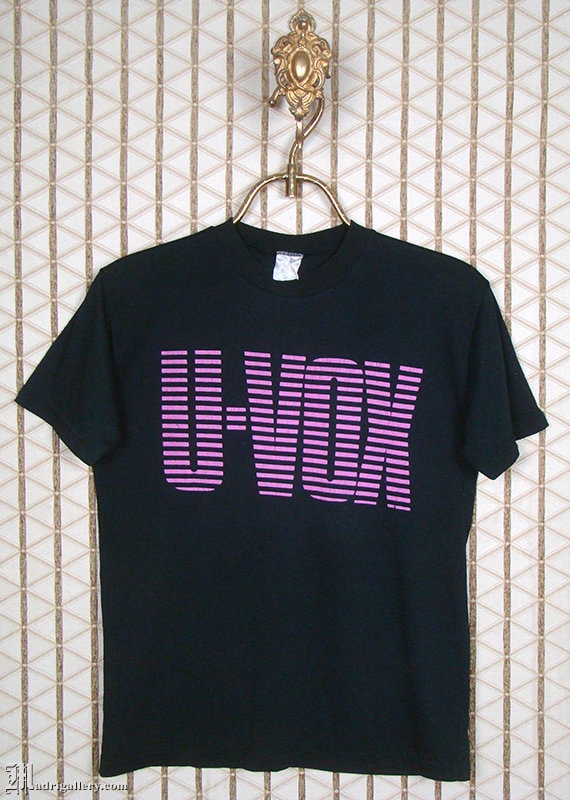 Ultravox 1986 tour shirt, vintage rare T-shirt, concert tour tee, 1980s 80s New Wave, U-VOX, Midge Ure, Tiger Lily Depeche Mode Joy Division