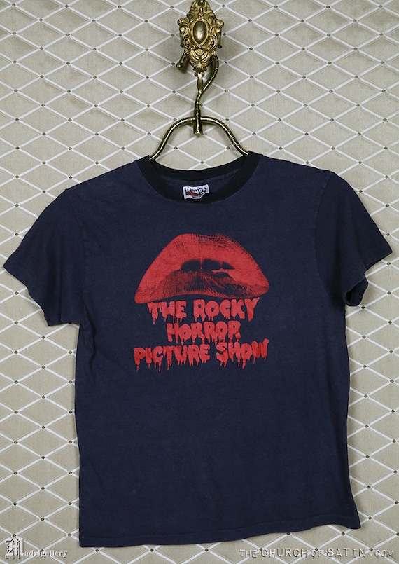 Rocky Horror t-shirt, vintage rare faded black tee