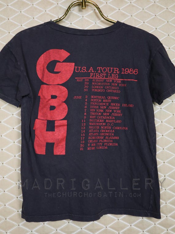 GBH Tour Shirt Nosferatu Punk T-shirt Vintage Rare Midnight