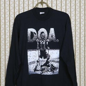 D.O.A. vintage rare T-shirt, D.O.A. black tee, punk rock, Black Flag, Bad Brains, Angry Samoans, the Germs, Kill Ya Later, The Black Spot