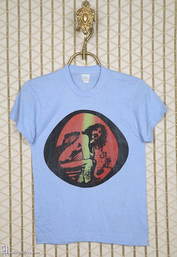 Frank Zappa Vintage Rare Soft Blue Tee Shirt