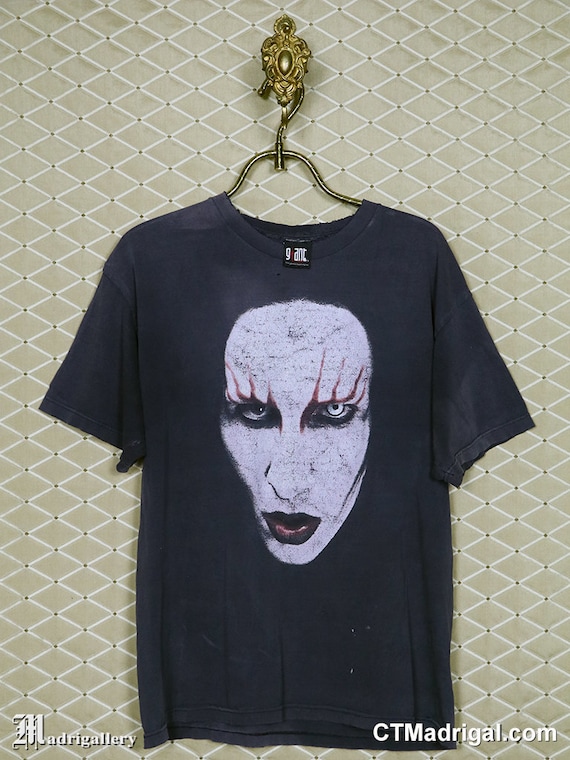 Marilyn Manson t-shirt vintage rare faded black tee shirt - Etsy 日本