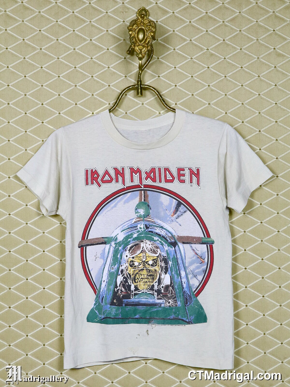 Iron Maiden Shirt Aces High Powerslave World Slavery Vintage Rare