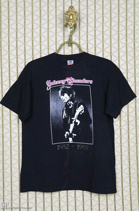 Johnny Thunders T Shirt, Faded Black Tee, LAMF, New York Dolls