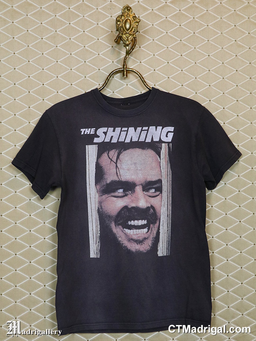 シャイニングのホラー映画Tシャツ、ヴィンテージのレアな色あせ シャイニングのホラー映画Tシャツ、ヴィンテージのレアな色あせ