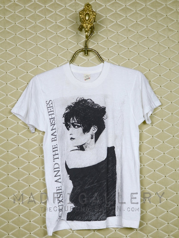 Siouxsie & the Banshees Shirt, Vintage Rare Sioux White Tee Goth
