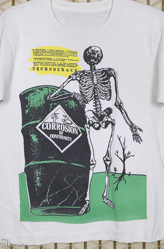 Corrosion of Conformity Vintage Rare T Shirt, Faded White Tee, Big