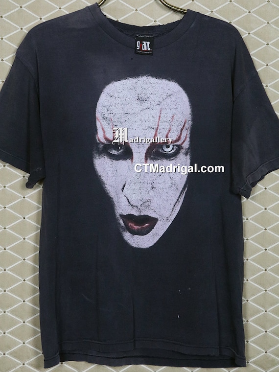Marilyn Manson T-shirt, Vintage Rare Faded Black Tee Shirt Marilyn Manson T-shirt, Vintage Rare Faded Black Tee Shirt