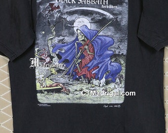 Black Sabbath Tour T-shirt, Vintage Rare Ozzy Tee Shirt Osbourne 