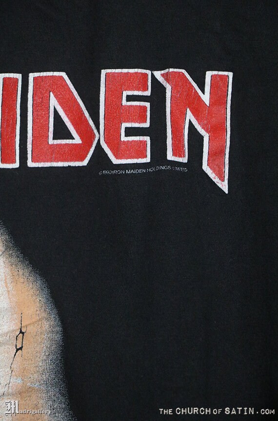 Iron Maiden shirt, original OG 1990 tee, vintage … - image 4