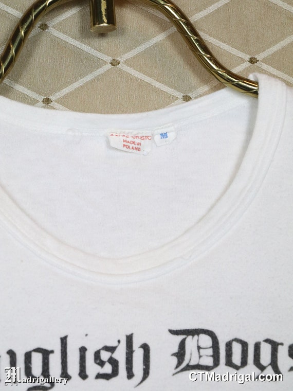English Dogs Shirt, Vintage Rare T-shirt White Punk Germs