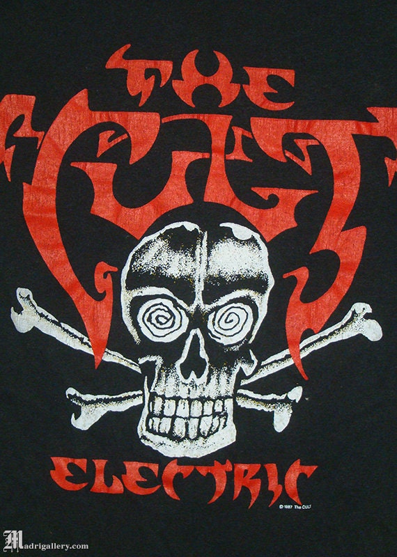 The Cult Shirt, 1987 T-shirt Electric Vintage Rare Black Tee, Cure