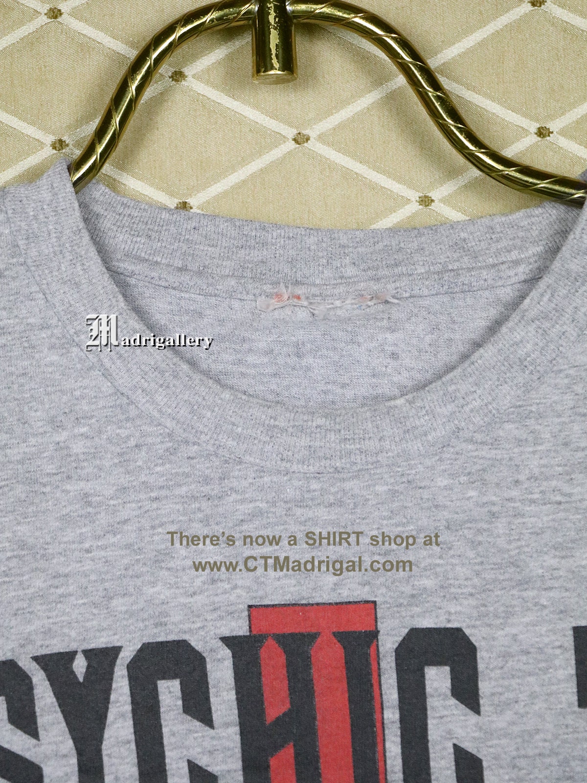 サイキックTVのTシャツ、ヴィンテージのレアシャツ、ヘザーグレー 