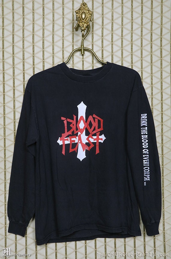 Blood Feast T-shirt, Vintage Rare Tour Tee Shirt, Thrash Speed
