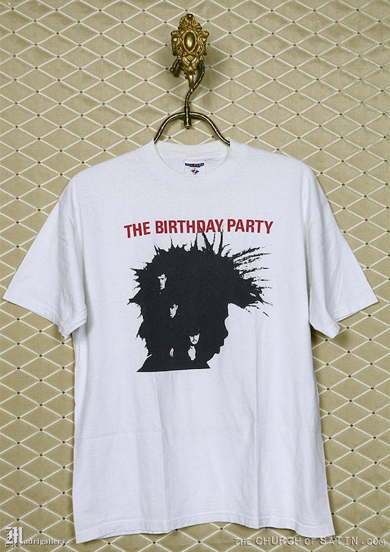Birthday Party Nick Cave t-shirt, vintage rare whi