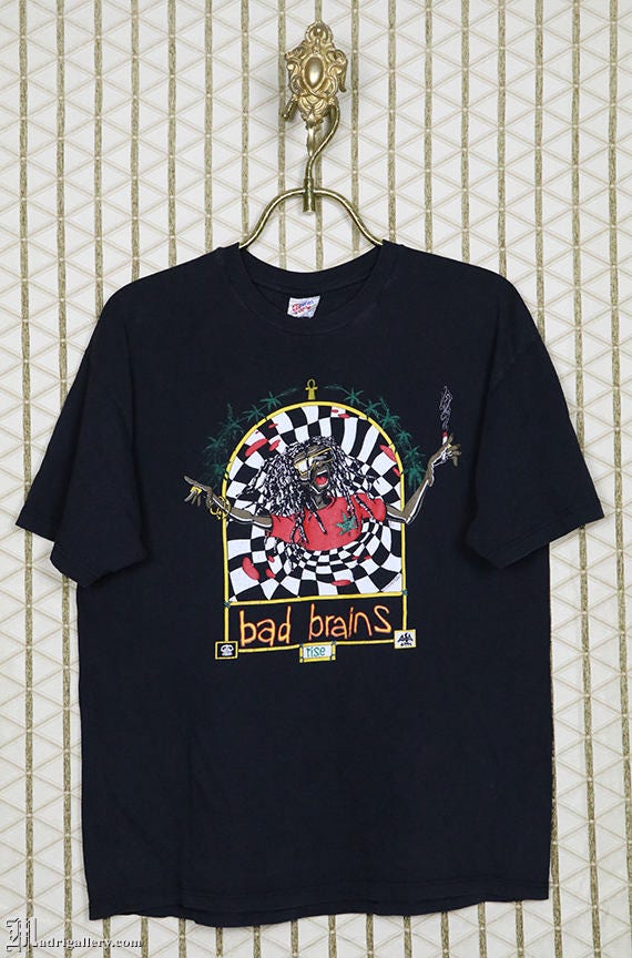 Bad Brains vintage rare T-shirt, black tee, Rise,