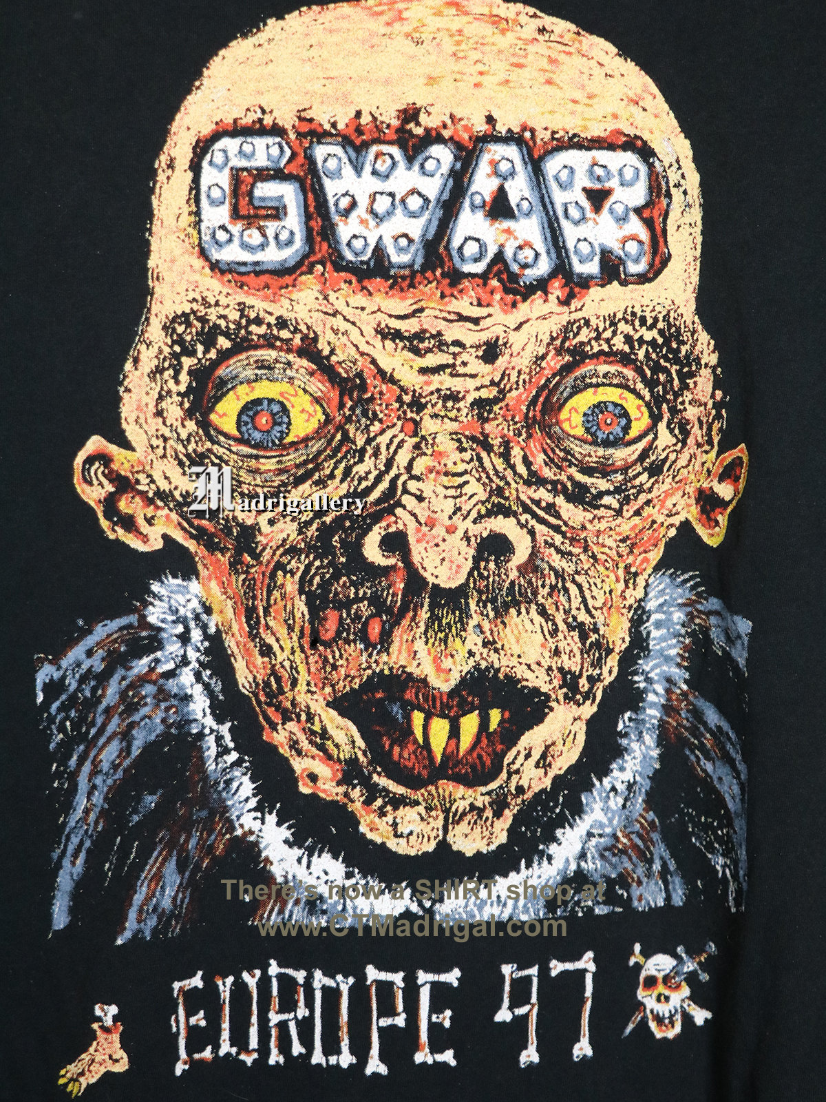 GWAR T-shirt, Vintage Rare Concert Tour Ozzy Anthrax Pantera