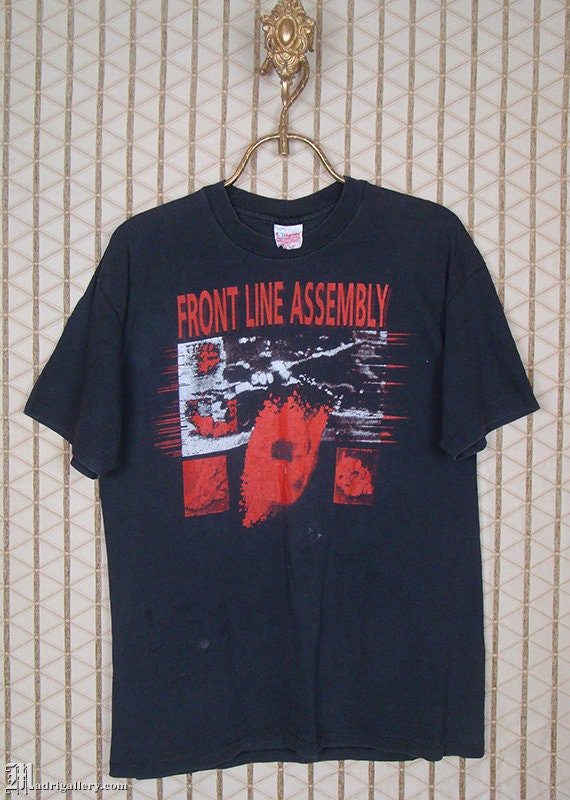 Front Line Assembly, Vintage Rare T-shirt, Nitzer Ebb Front 242 