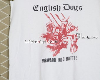 English Dogs Shirt, Vintage Rare T-shirt White Punk Germs