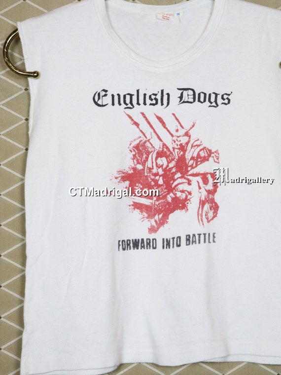 English Dogs Shirt, Vintage Rare T-shirt White Punk Germs