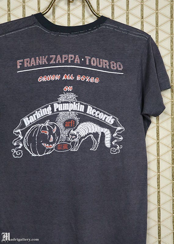 Frank Zappa T-shirt, Vintage Rare, Soft Thin Faded Black Tee