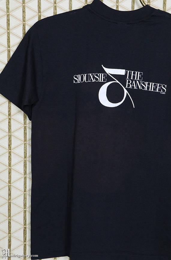 スージー&ザ・バンシーズ シャツ、ヴィンテージ レア ブラック T 