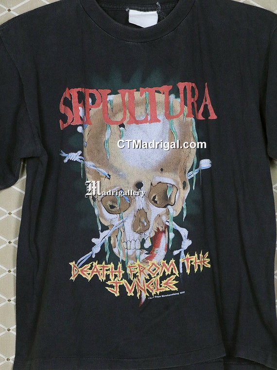 Sepultura Tour T-shirt, Black Tee Shirt, Vintage Rare Metal Thrash