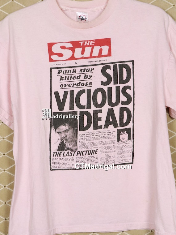 セックス・ピストルズのTシャツ、シド・ヴィシャスが亡くなり