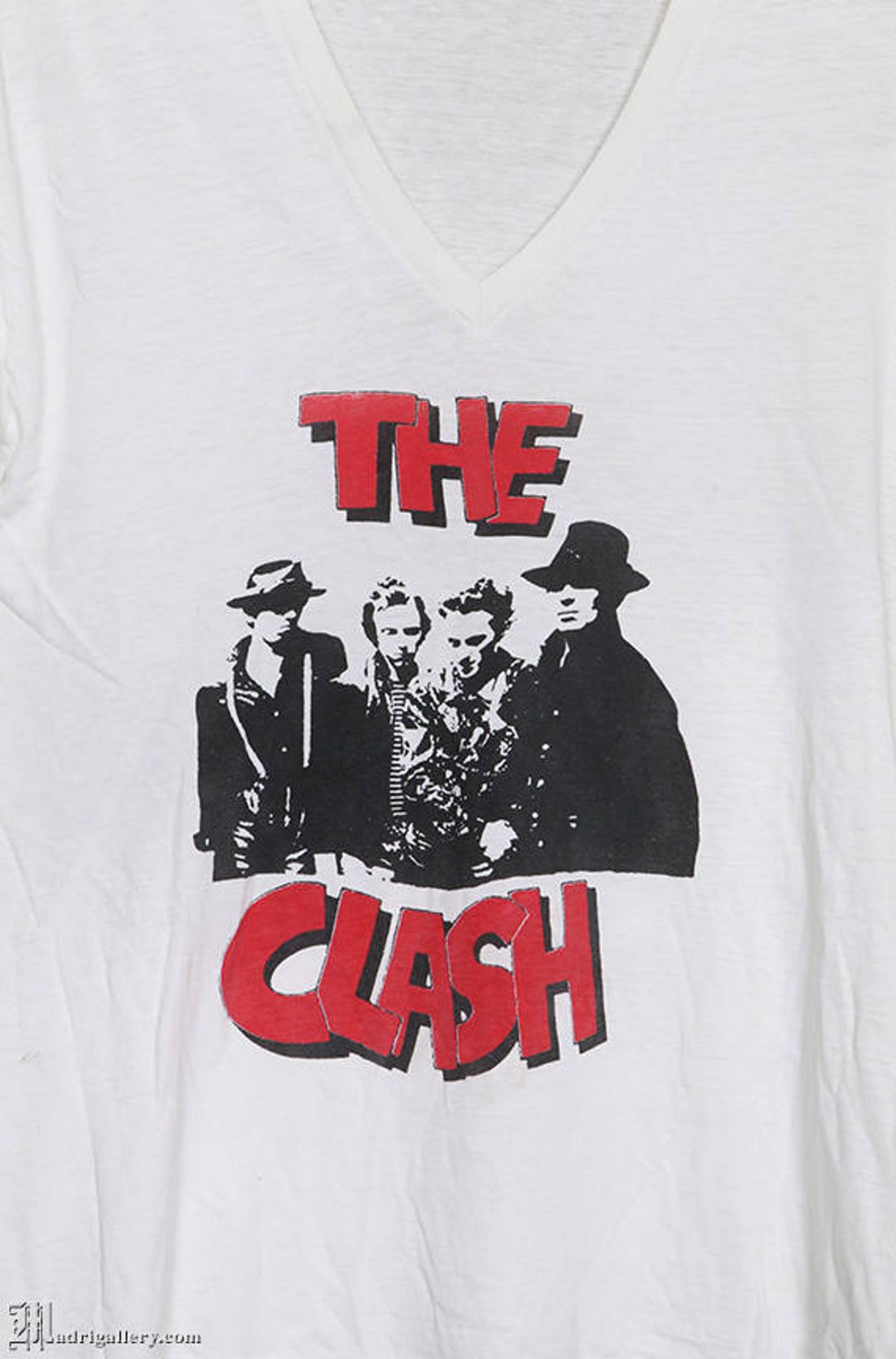 thumbnail image 2 of The Clash T-Shirt - White Gildan Men's Cotton Tee - 70s 80s Rock Band Music Shirt 2 of 4