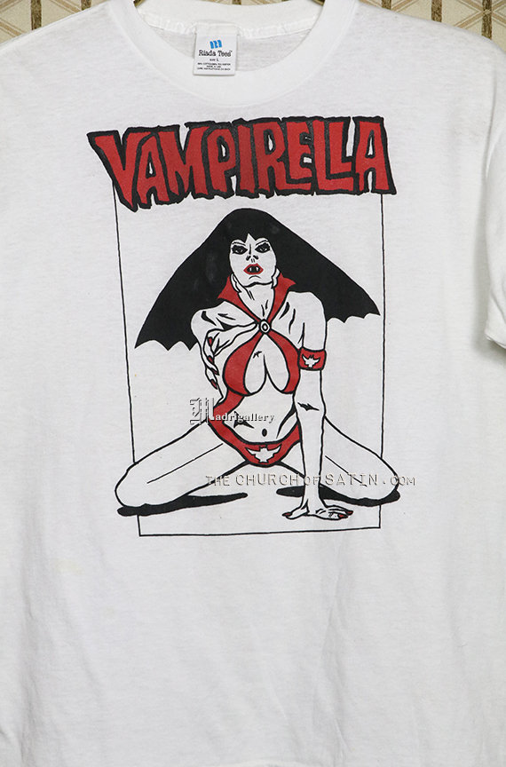 Vampirella T-shirt, 1980s Vintage Rare Vampire Comic Shirt Dracula