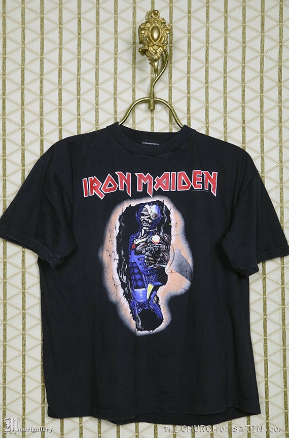 Iron Maiden shirt, original OG 1990 tee, vintage … - image 1