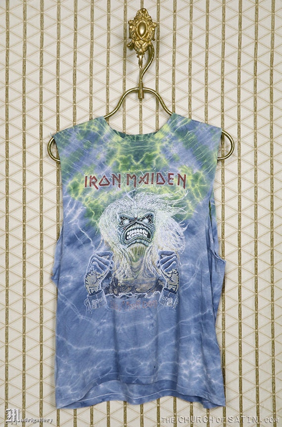iron maiden tie dye shirt