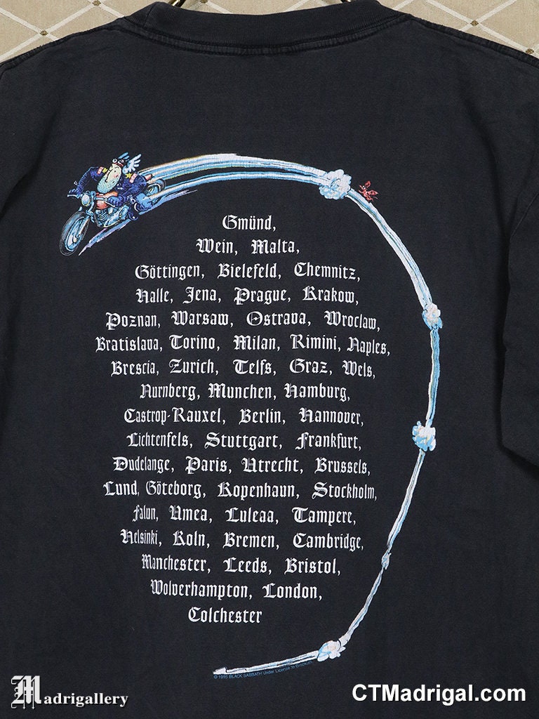 Black Sabbath Tour T-shirt, Vintage Rare Ozzy Tee Shirt Osbourne