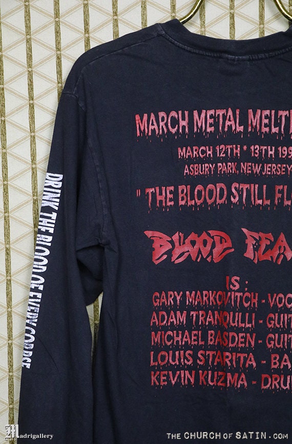 Blood Feast T-shirt, Vintage Rare Tour Tee Shirt, Thrash