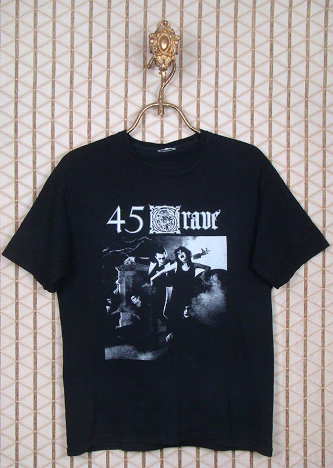 45 Grave Vintage Rare T-shirt, Black Tee Shirt, Goth Gothic, Germs