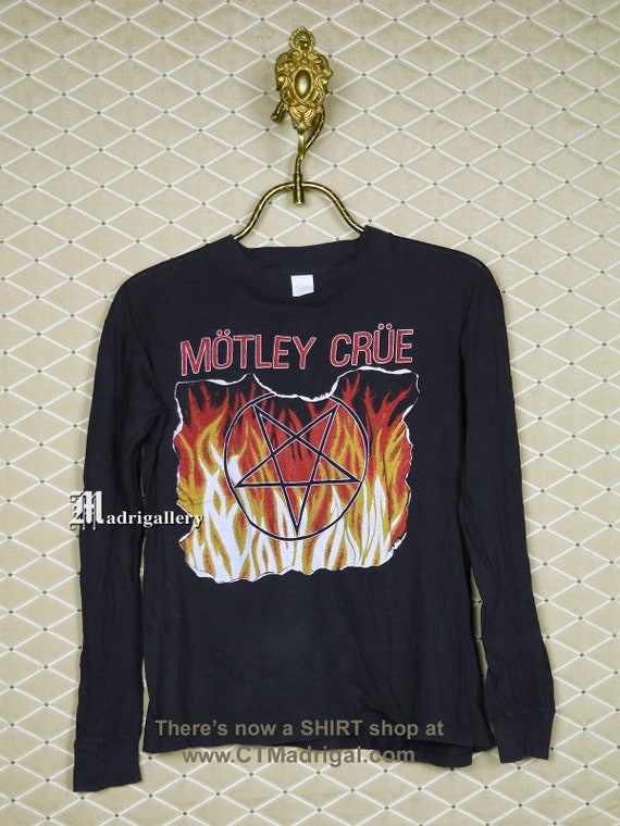 Motley Crue Shirt Vintage Rare Tour T-shirt 1980s 80s Kiss