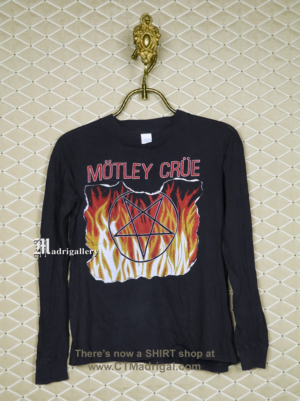 Motley Crue Shirt Vintage Rare Tour T-shirt 1980s 80s Kiss