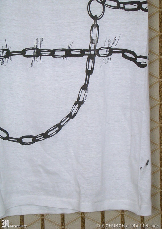 1970s punk t shirt, white soft thin tee, Sex Pist… - image 3