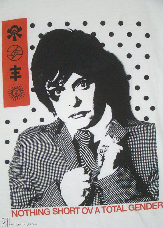 Psychic TVのTシャツ、ヴィンテージのレアTシャツ（白）、Throbbing