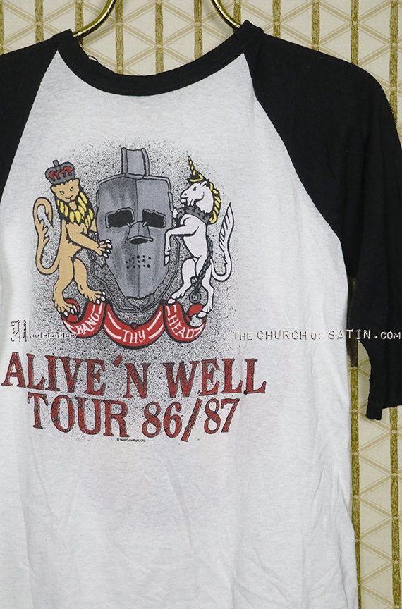 Quiet Riot tour t-shirt, vintage rare black white… - image 5