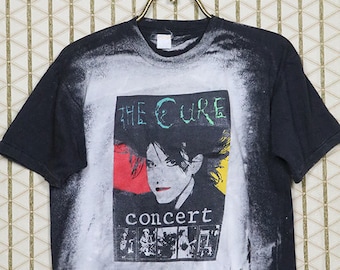 The Cure T-shirt, Mosquitohead black tee shirt, vintage rare Robert Smith, The Glove, Siouxsie and the Banshees, 1980s