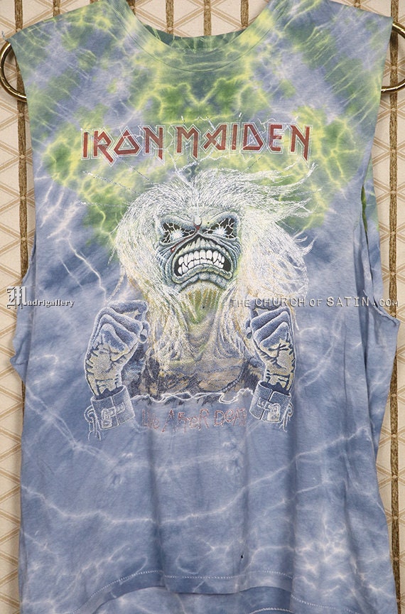 Iron Maiden shirt, Live After Death tie-dye t-shi… - image 2