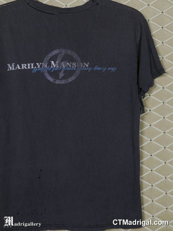 Marilyn Manson T-shirt, Thrashed Vintage Rare Shirt Punk Marilyn Manson T-shirt, Thrashed Vintage Rare Shirt Punk