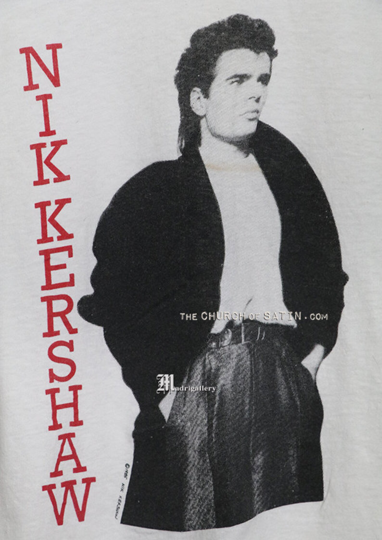 Nik Kershaw shirt 1985 vintage rare T-shirt white tee 1980s | Etsy